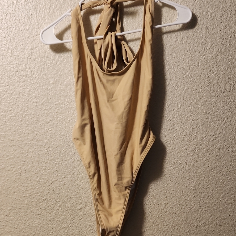 Matte Tan One-Piece Swimsuit